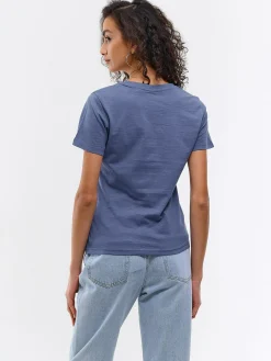 GATE Bawełniana koszulka basic z krótkim rękawem| Koszulki I Topy·Koszulki