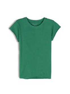 GATE Bawełniana koszulka basic z niewykończonym brzegiem| Koszulki I Topy·Koszulki