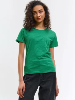 GATE Bawełniana koszulka basic z krótkim rękawem| Koszulki I Topy·Koszulki