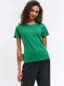 GATE Bawełniana koszulka basic z krótkim rękawem| Koszulki I Topy·Koszulki