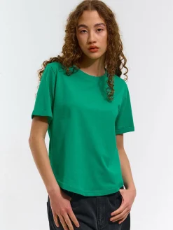 GATE Bawełniana koszulka basic z krótkim rękawem| Koszulki I Topy·Koszulki