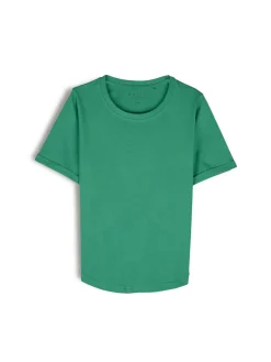 GATE Bawełniana koszulka basic z krótkim rękawem| Koszulki I Topy·Koszulki