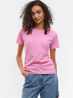 GATE Bawełniana koszulka basic z krótkim rękawem| Koszulki I Topy·Koszulki