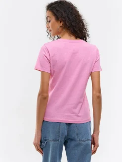 GATE Bawełniana koszulka basic z krótkim rękawem| Koszulki I Topy·Koszulki