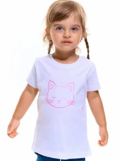 GATE Bawełniana koszulka dziewczęca z nadrukiem|Dzieci Dziewczynki·Ostatnie Sztuki Ubrania Dla Dziewczynek|Dziewczynki·Koszulki I Topy