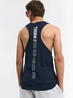 GATE Bawełniana koszulka na ramiączkach z napisem| Koszulki·Koszulki ☀️|Koszulki·Podkoszulki