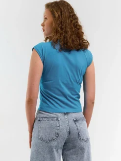 GATE Bawełniana koszulka o krótkim kroju| Koszulki I Topy·Koszulki