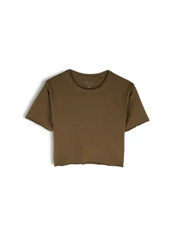 GATE Bawełniana koszulka o krótkim kroju| Koszulki I Topy·Koszulki|Koszulki I Topy·Crop Top ☀️