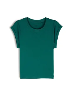 GATE Bawełniana koszulka o krótkim kroju| Koszulki I Topy·Koszulki