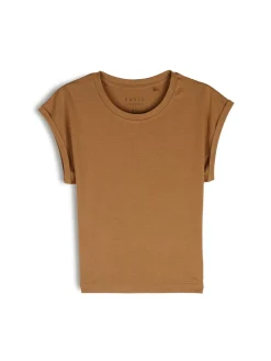 GATE Bawełniana koszulka o krótkim kroju| Koszulki I Topy·Koszulki