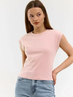 GATE Bawełniana koszulka o krótkim kroju| Koszulki I Topy·Koszulki