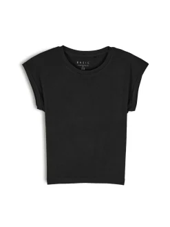 GATE Bawełniana koszulka o krótkim kroju| Koszulki I Topy·Koszulki