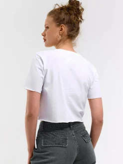 GATE Bawełniana koszulka o krótkim kroju| Koszulki I Topy·Koszulki|Koszulki I Topy·Crop Top ☀️