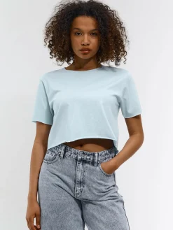 GATE Bawełniana koszulka o krótkim kroju| Koszulki I Topy·Koszulki|Koszulki I Topy·Crop Top ☀️