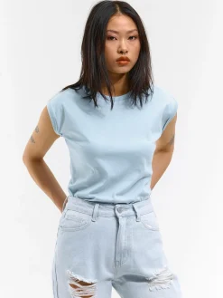 GATE Bawełniana koszulka o krótkim kroju| Koszulki I Topy·Koszulki