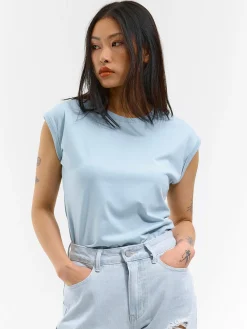 GATE Bawełniana koszulka o krótkim kroju| Koszulki I Topy·Koszulki