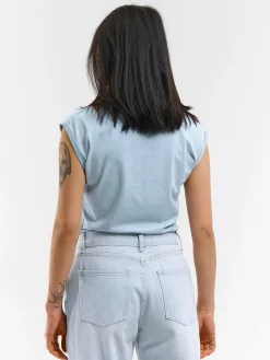 GATE Bawełniana koszulka o krótkim kroju| Koszulki I Topy·Koszulki