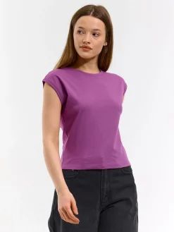 GATE Bawełniana koszulka o krótkim kroju| Koszulki I Topy·Koszulki