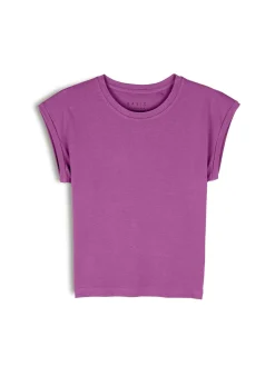 GATE Bawełniana koszulka o krótkim kroju| Koszulki I Topy·Koszulki