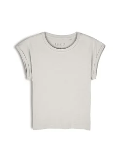 GATE Bawełniana koszulka o krótkim kroju| Koszulki I Topy·Koszulki