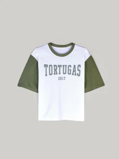 GATE Bawełniana koszulka uniwersytecka typu oversize| Koszulki I Topy·Koszulki|Koszulki I Topy·Koszulki Z Nadrukiem