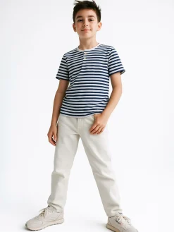 GATE Bawełniana koszulka w paski|Dzieci Chłopcy·Koszulki