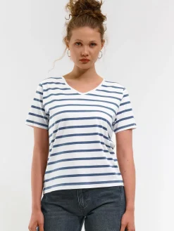 GATE Bawełniana koszulka w paski| Koszulki I Topy·Koszulki