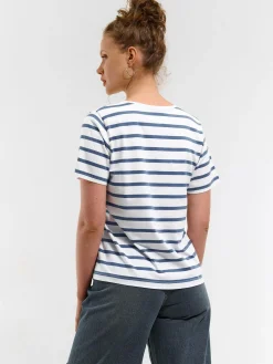 GATE Bawełniana koszulka w paski| Koszulki I Topy·Koszulki