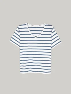 GATE Bawełniana koszulka w paski| Koszulki I Topy·Koszulki