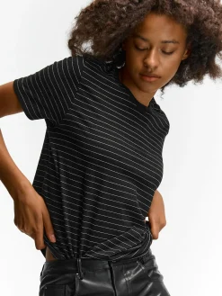 GATE Bawełniana koszulka w paski| Koszulki I Topy·Koszulki