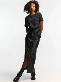 GATE Bawełniana koszulka w paski| Koszulki I Topy·Koszulki