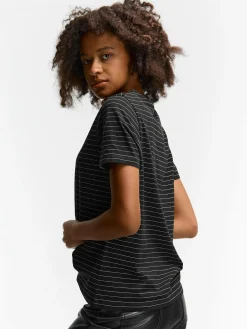 GATE Bawełniana koszulka w paski| Koszulki I Topy·Koszulki