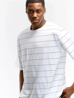 GATE Bawełniana koszulka w paski| Koszulki·Koszulki ☀️