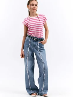 GATE Bawełniana koszulka w paski|Dzieci Dziewczynki·Koszulki I Topy