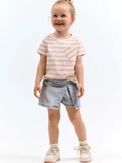 GATE Bawełniana koszulka w paski|Dzieci Dziewczynki·Koszulki I Topy