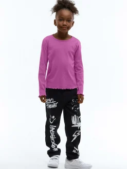 GATE Bawełniana koszulka w prążki|Dzieci Dziewczynki·Koszulki I Topy