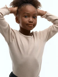 GATE Bawełniana koszulka w prążki|Dzieci Dziewczynki·Koszulki I Topy