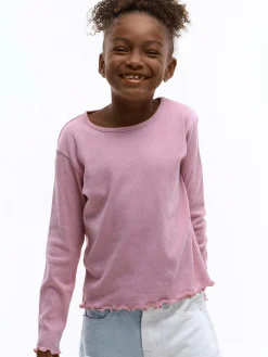 GATE Bawełniana koszulka w prążki|Dzieci Dziewczynki·Koszulki I Topy