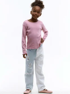 GATE Bawełniana koszulka w prążki|Dzieci Dziewczynki·Koszulki I Topy