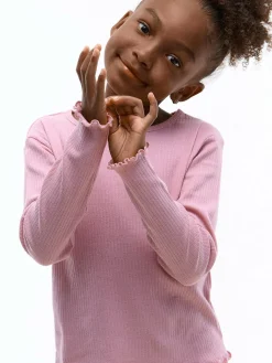 GATE Bawełniana koszulka w prążki|Dzieci Dziewczynki·Koszulki I Topy