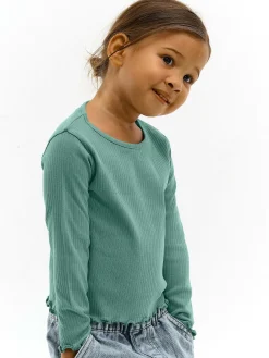 GATE Bawełniana koszulka w prążki|Dzieci Dziewczynki·Koszulki I Topy