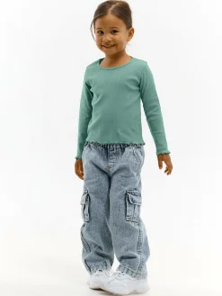 GATE Bawełniana koszulka w prążki|Dzieci Dziewczynki·Koszulki I Topy