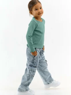 GATE Bawełniana koszulka w prążki|Dzieci Dziewczynki·Koszulki I Topy