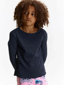 GATE Bawełniana koszulka w prążki|Dzieci Dziewczynki·Koszulki I Topy