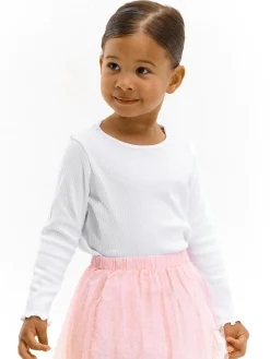 GATE Bawełniana koszulka w prążki|Dzieci Dziewczynki·Koszulki I Topy