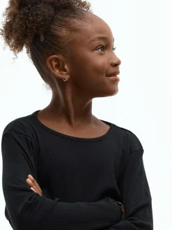 GATE Bawełniana koszulka w prążki|Dzieci Dziewczynki·Koszulki I Topy