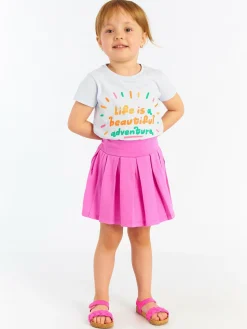 GATE Bawełniana koszulka z dziewczęcym nadrukiem|Dzieci Dziewczynki·Koszulki I Topy