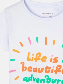 GATE Bawełniana koszulka z dziewczęcym nadrukiem|Dzieci Dziewczynki·Koszulki I Topy