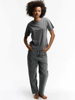 GATE Bawełniana koszulka z efektem sprania| Koszulki I Topy·Koszulki