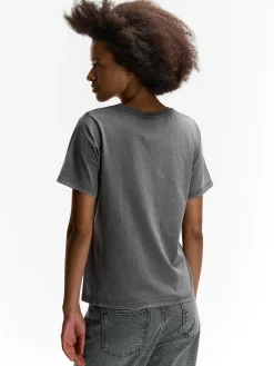 GATE Bawełniana koszulka z efektem sprania| Koszulki I Topy·Koszulki